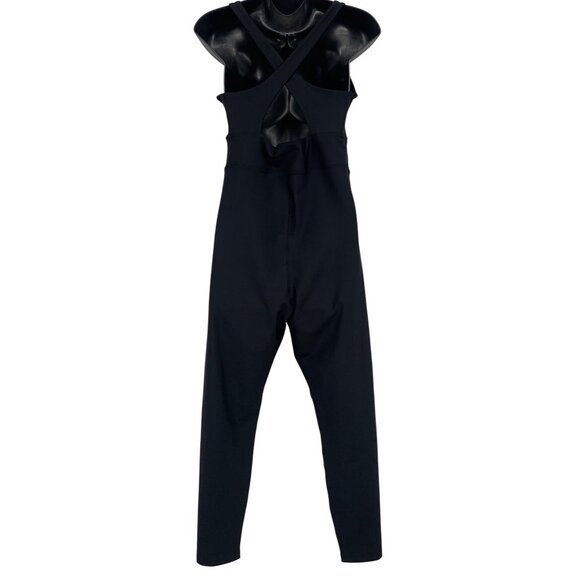 Old Navy Size Large Active Womens Powersoft Black Jumpsuit Twist Athleisure New - Picture 2 of 5